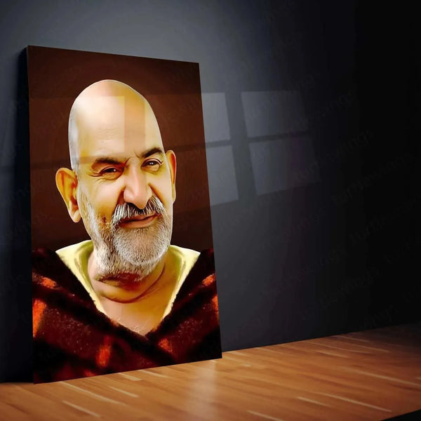 Neem Karoli Baba Metal Frame - A Divine Tribute 1 - TURTLEWINGS 