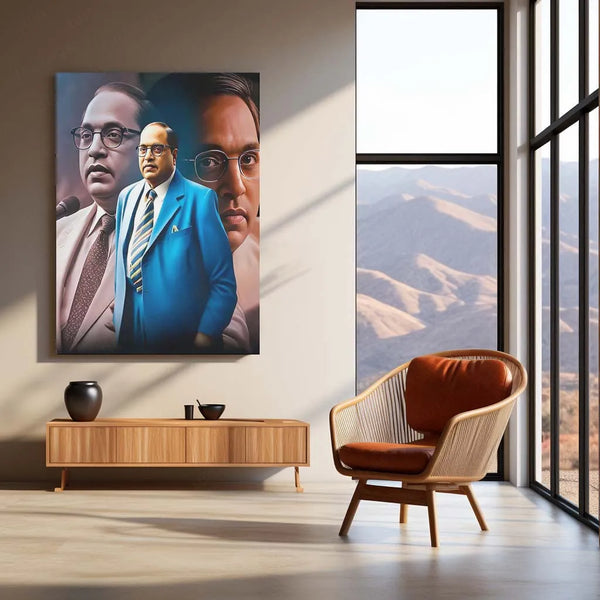 Dr. Babasaheb Ambedkar Metal Poster | Inspirational Wall Art | Social Reformer Tribute Frame - TURTLEWINGS 
