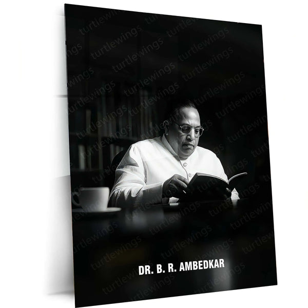 Dr. Babasaheb Ambedkar Metal Poster | Inspirational Wall Art | Social Reformer Tribute Frame - TURTLEWINGS 