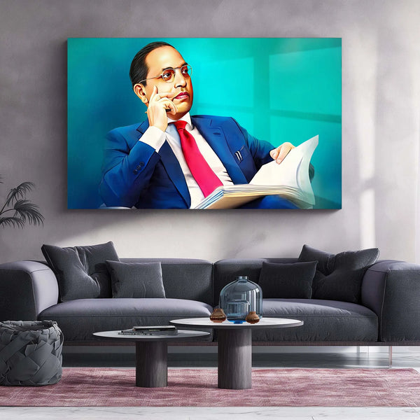 Dr. Babasaheb Ambedkar Metal Poster | Inspirational Wall Art | Social Reformer Tribute Frame 3 - TURTLEWINGS 