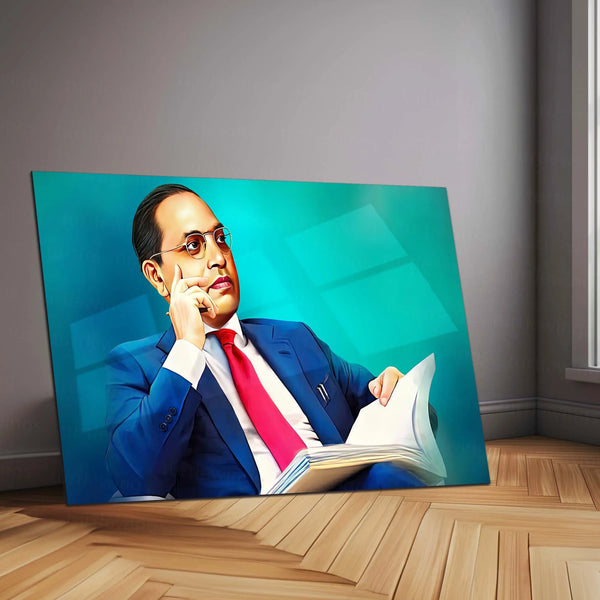 Dr. Babasaheb Ambedkar Metal Poster | Inspirational Wall Art | Social Reformer Tribute Frame 3 - TURTLEWINGS 