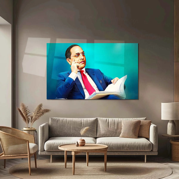 Dr. Babasaheb Ambedkar Metal Poster | Inspirational Wall Art | Social Reformer Tribute Frame 3 - TURTLEWINGS 