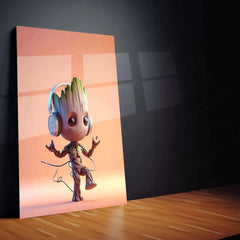 Baby Groot Metal Poster – Adorable Guardians of the Galaxy Wall Art | Marvel Decor - TURTLEWINGS 