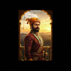 Chhatrapati Shivaji Maharaj Metal Frame | Warrior King Wall Art | Metal Frame 12