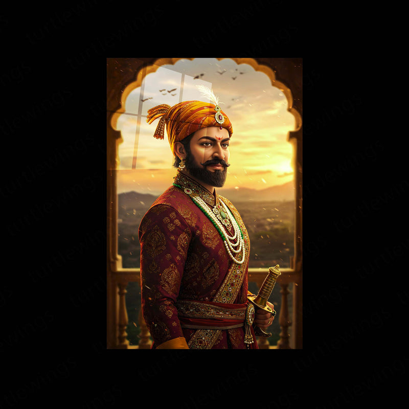 Chhatrapati Shivaji Maharaj Metal Frame | Warrior King Wall Art | Metal Frame 12