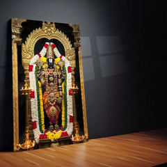 Spiritual Metal Poster | 🙏 Tirupati Balaji Metal Poster | Divine Wall Art | South Indian Temple Spiritual Decor - TURTLEWINGS 