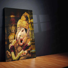 Bappa Metal Poster – Divine Lord Ganesha Wall Art | Hindu Spiritual Decor 2 - TURTLEWINGS 