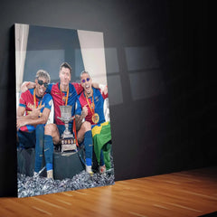 Sports | FC Barcelona Cup Metal Poster – Iconic Football Victory Wall Art - TURTLEWINGS 