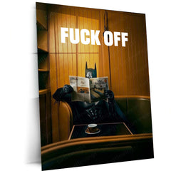 Not Today Batman – Attitude Quote Metal Poster | Bold Motivational Wall Art | Superhero-Inspired Decor Frame