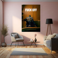 Not Today Batman – Attitude Quote Metal Poster | Bold Motivational Wall Art | Superhero-Inspired Decor Frame