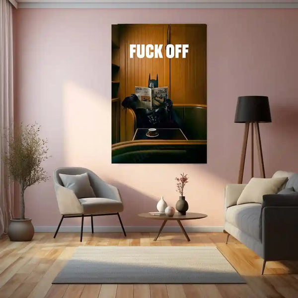Not Today Batman – Attitude Quote Metal Poster | Bold Motivational Wall Art | Superhero-Inspired Decor Frame