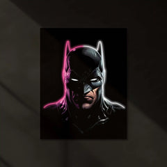 Batman Neon LED Frame | Dark Knight Superhero Wall Art | Gotham Aesthetic Decor - TURTLEWINGS 