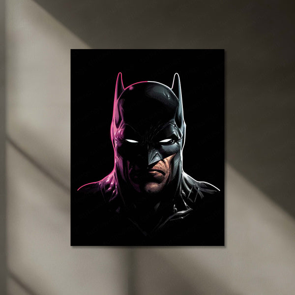 Batman Neon LED Frame | Dark Knight Superhero Wall Art | Gotham Aesthetic Decor