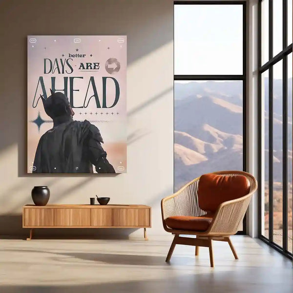 Quote Metal Poster | Batman – Better Days Are Ahead Metal Frame | Motivational Superhero Wall Art | Inspirational Quote Metal Poster