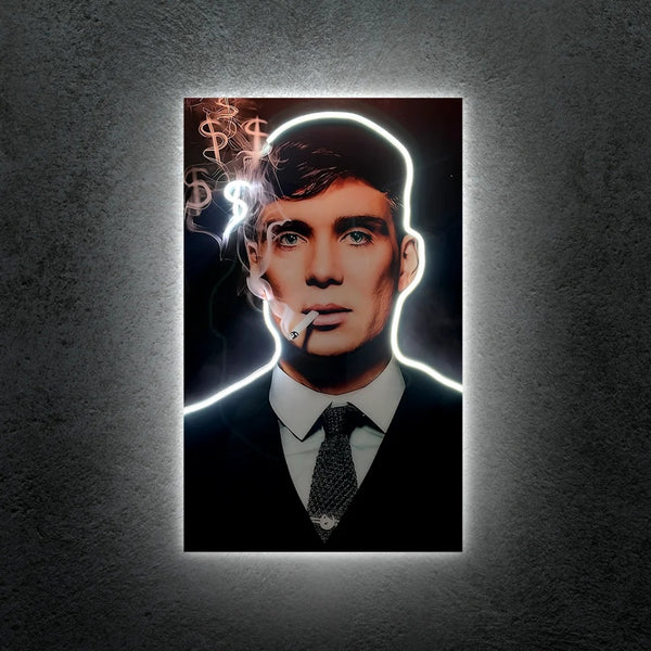 Mafia Boss Neon LED Frame | Luxury Power Wall Art  Elite Hustle Aesthetic by TurtleWings