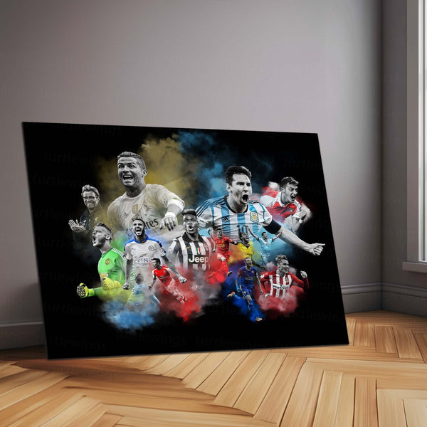 Beautiful Football – Metal Frame | Artistic Football Wall Poster | Stylish Game-Inspired Decor for Fans & Players - TURTLEWINGS 