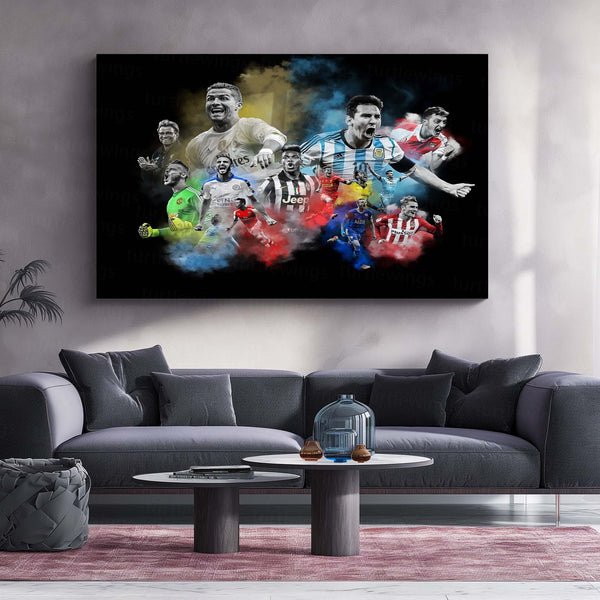 Beautiful Football – Metal Frame | Artistic Football Wall Poster | Stylish Game-Inspired Decor for Fans & Players - TURTLEWINGS 
