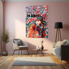 Quote Metal Poster | Oscar Piastri – Being Mean Is Lame AF Metal Frame Modern F1 Attitude Wall Art | Calm Confidence & Class Quote Metal Poster - TURTLEWINGS 