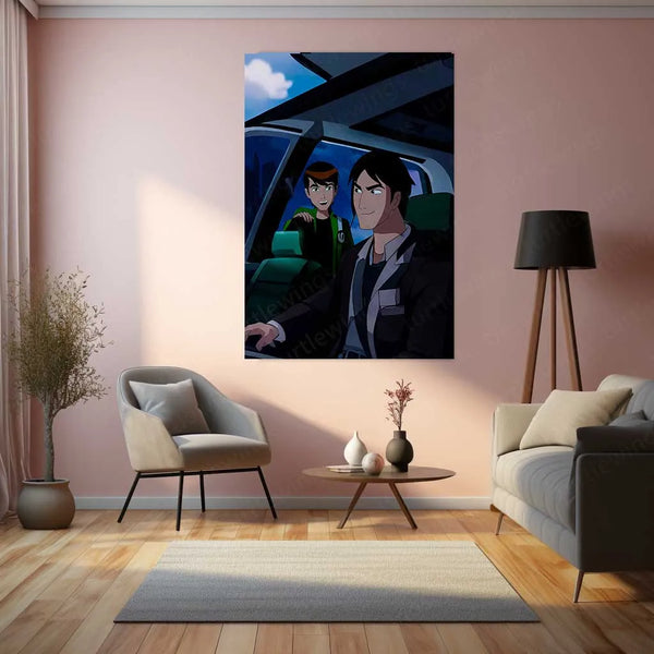Anime Metal Poster | Ben 10 Metal Poster | Alien Hero Wall Art for Kids & Fans - TURTLEWINGS 
