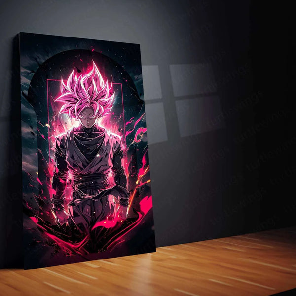 Black Goku Metal Poster – Dragon Ball Z Super Saiyan Art | Powerful Anime Decor 4 - TURTLEWINGS 