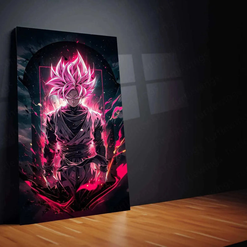 Black Goku Metal Poster – Dragon Ball Z Super Saiyan Art | Powerful Anime Decor 4 - TURTLEWINGS 
