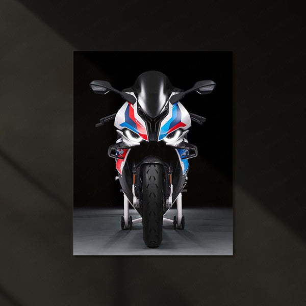 LED | 🏁 BMW M 1000 RR Black Superbike Neon LED Metal Poster | Racing Power Wall Art
