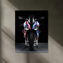 LED | 🏁 BMW M 1000 RR Black Superbike Neon LED Metal Poster | Racing Power Wall Art - TURTLEWINGS 