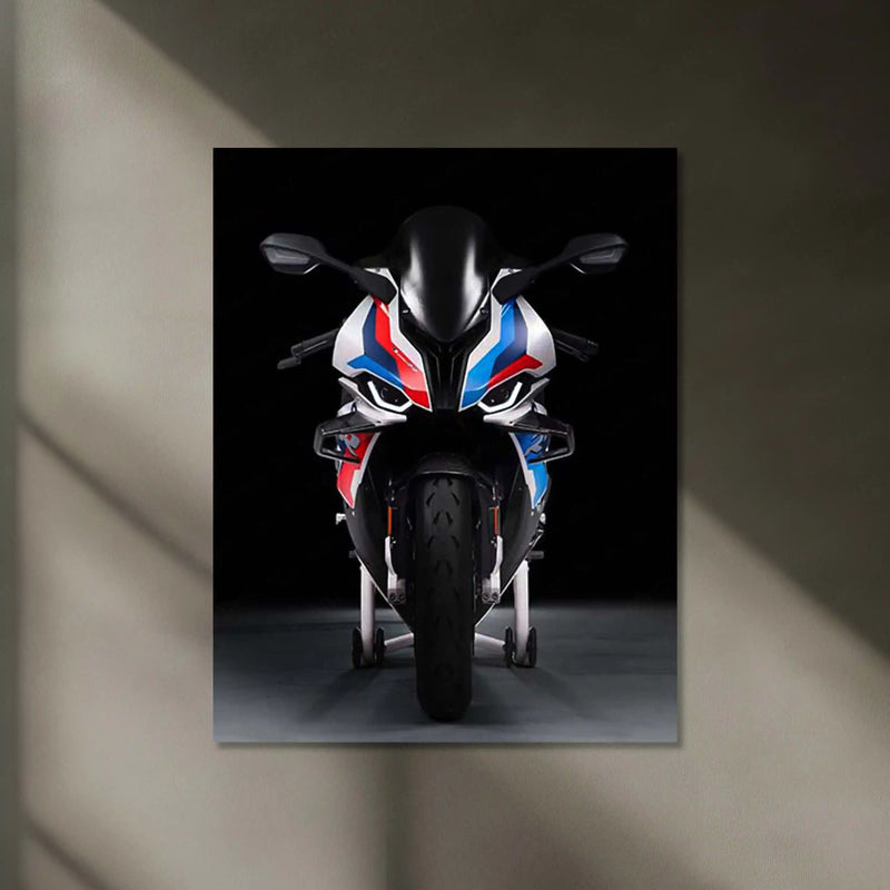 LED | 🏁 BMW M 1000 RR Black Superbike Neon LED Metal Poster | Racing Power Wall Art - TURTLEWINGS 