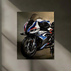LED | 🏁 BMW M 1000 RR Black Superbike Neon LED Metal Poster | Racing Power Wall Art 01 - TURTLEWINGS 