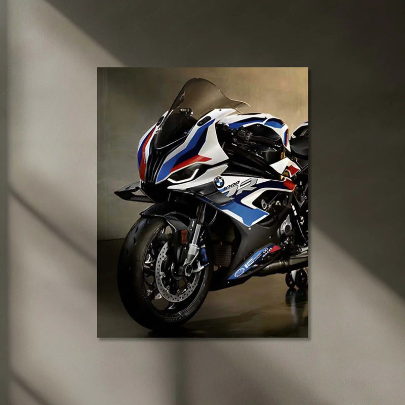 LED | 🏁 BMW M 1000 RR Black Superbike Neon LED Metal Poster | Racing Power Wall Art 01 - TURTLEWINGS 