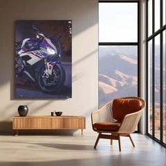 LED | 🏁 BMW M 1000 RR Black Superbike Neon LED Metal Poster | Racing Power Wall Art 02 - TURTLEWINGS 