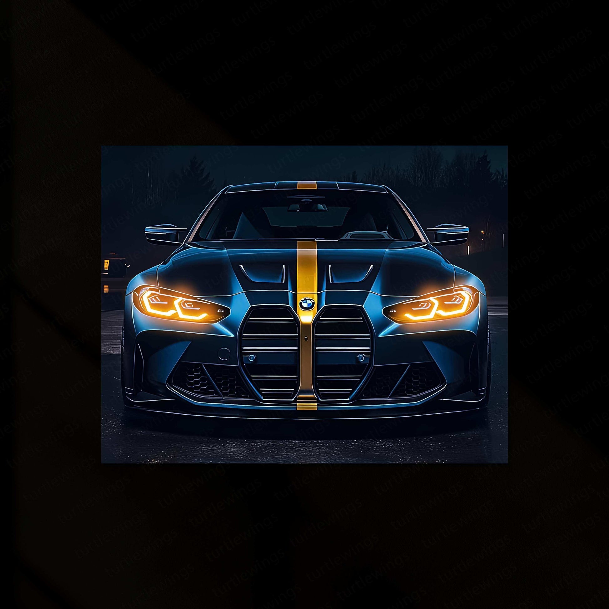 BMW Racing Neon LED Metal Poster â Motorsport-Inspired Wall Art for Speed Enthusiasts - TURTLEWINGS 