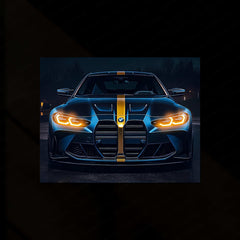 BMW Racing Neon LED Metal Poster â Motorsport-Inspired Wall Art for Speed Enthusiasts