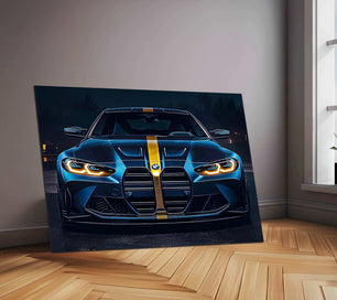 BMW Racing Neon LED Metal Poster â Motorsport-Inspired Wall Art for Speed Enthusiasts - TURTLEWINGS 