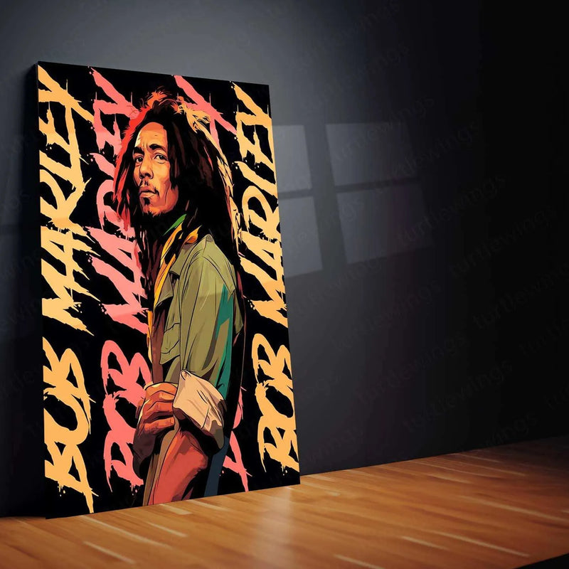 Bob Marley Metal Poster – Reggae Legend Music Wall Art - TURTLEWINGS 