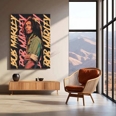 Bob Marley Metal Poster – Reggae Legend Music Wall Art - TURTLEWINGS 