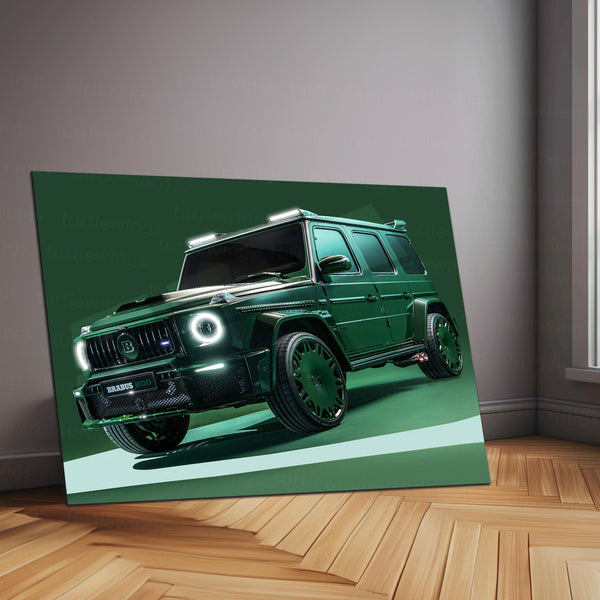 Brabus 800 – Mean Edition Neon LED Metal Poster | Luxury Super SUV Wall Frame