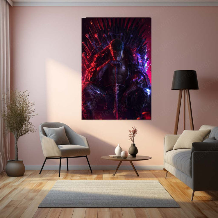 Anime Metal Poster | Berserk Metal Poster | Guts Dark Fantasy Anime Wall Art | Epic Manga Decor