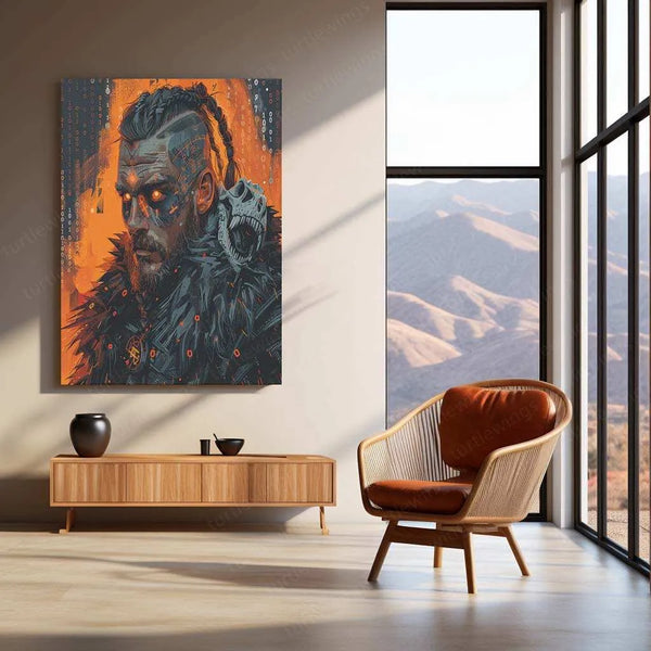 Glowing Male Viking Warrior – Epic Norse Art Poster - TURTLEWINGS 
