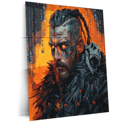Glowing Male Viking Warrior – Epic Norse Art Poster - TURTLEWINGS 