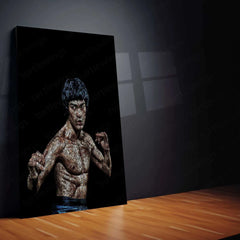 Bruce Lee Metal Poster | Martial Arts Legend Wall Art | Inspirational Kung Fu Decor - TURTLEWINGS 