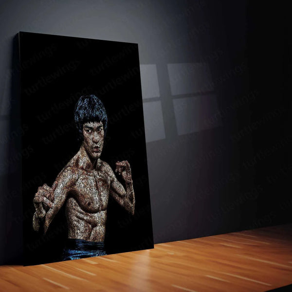 Bruce Lee Metal Poster | Martial Arts Legend Wall Art | Inspirational Kung Fu Decor - TURTLEWINGS 