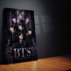 BTS – Dark Concept Member Series | K-Pop Group Metal Frame | Premium BTS Wall Art by TurtleWings