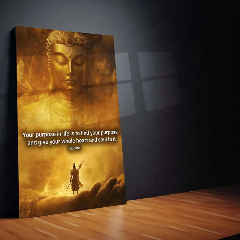 Gautam Buddha Metal Poster – Spiritual Wall Art - TURTLEWINGS 