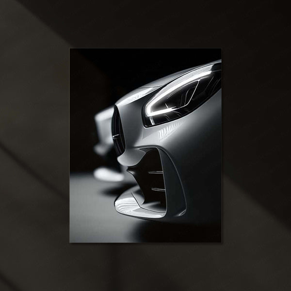 LED | 🚘 Mercedes AMG Neon LED Metal Poster | Luxury Performance Car Wall Art
