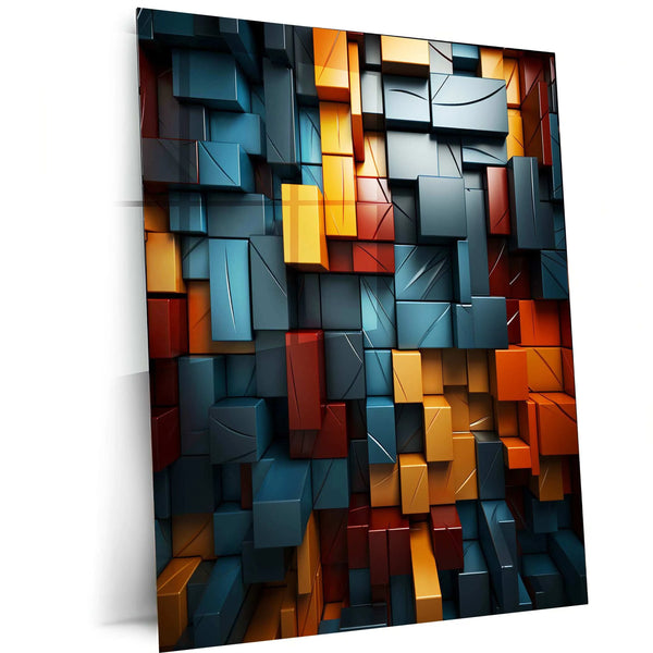 Abstract art metal poster 2 - TURTLEWINGS 