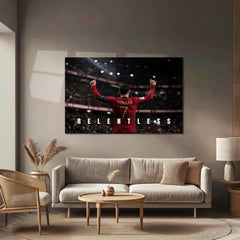 Cristiano Ronaldo – Relentless Metal Poster CR7 Champion Mindset Wall Art | Football Motivation Metal Frame