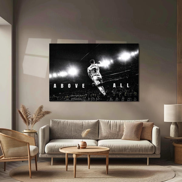 Cristiano Ronaldo – Above All Metal Poster CR7 Legacy Wall Art | Football Greatness Motivation Metal Frame