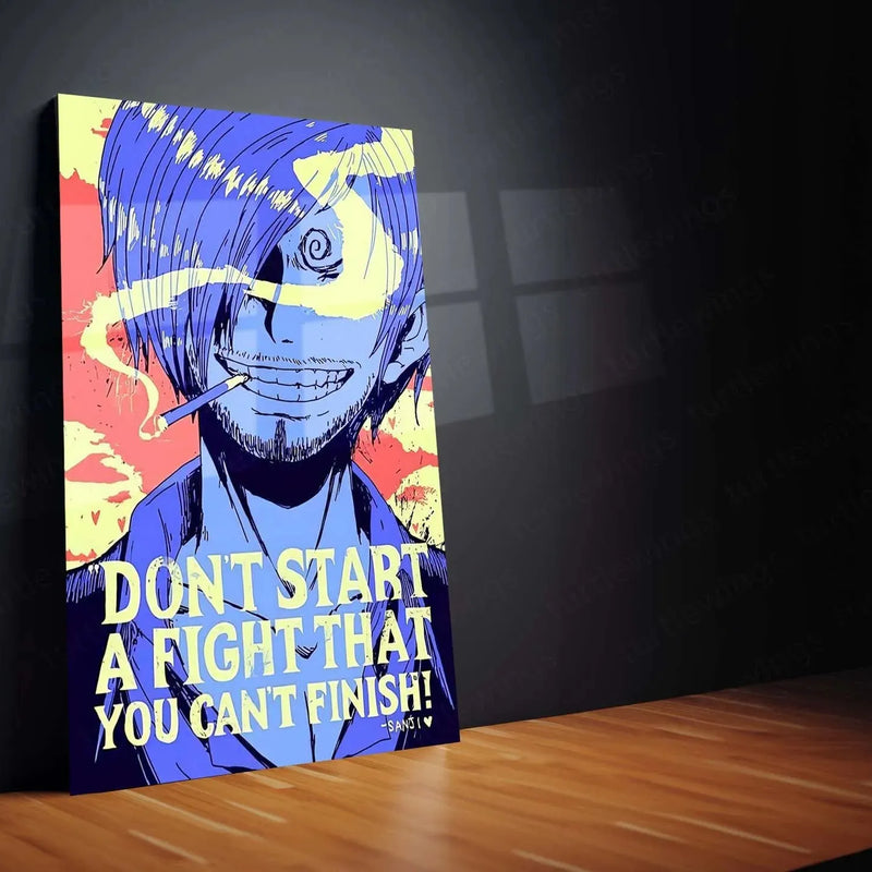 Anime Metal Poster | Luffy, Zoro & Sanji Metal Poster Set – One Piece Trio Wall Art Collection