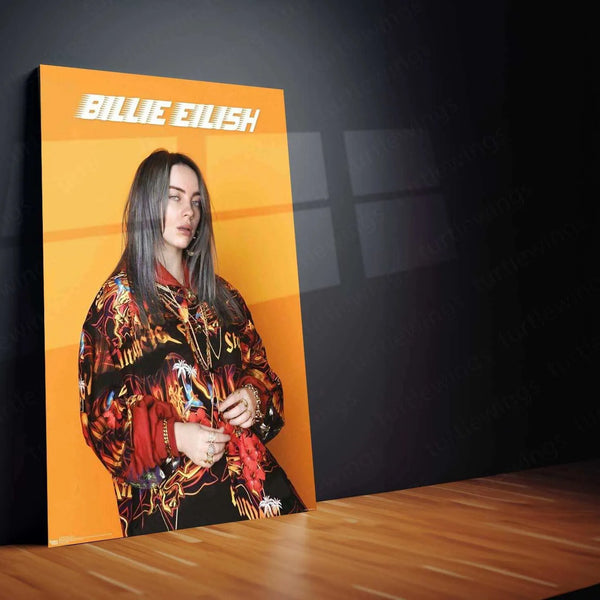 Billie Eilish Metal Poster – The Dark Pop Icon1 - TURTLEWINGS 